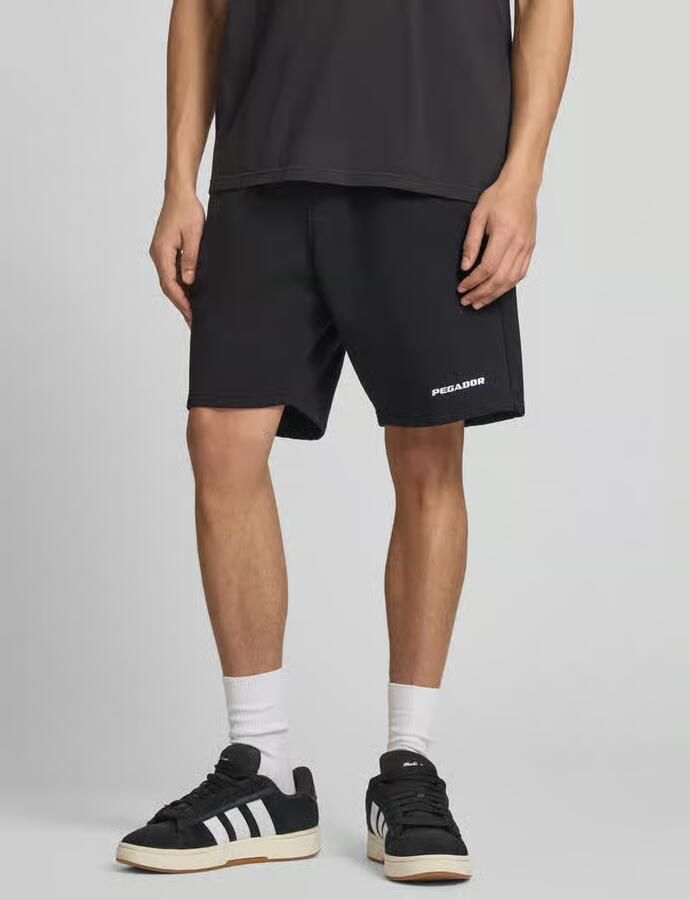 PEGADOR Sweatshorts met elastische band en gestikt logo - Foto 2