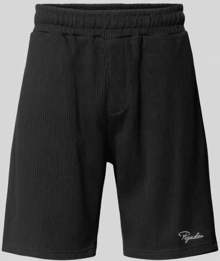 PEGADOR Sweatshorts met gestikt logo en elastische band - Foto 2