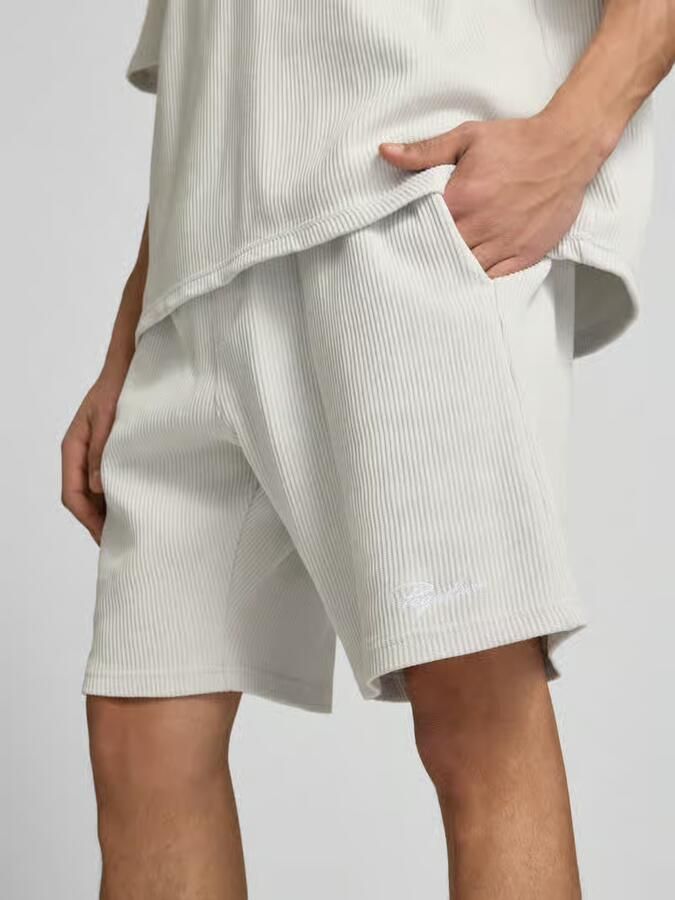 PEGADOR Sweatshorts met gestikt logo en elastische band