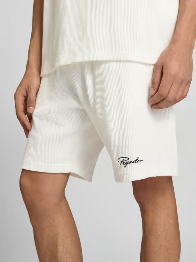PEGADOR Sweatshorts met gestikt logo en elastische band