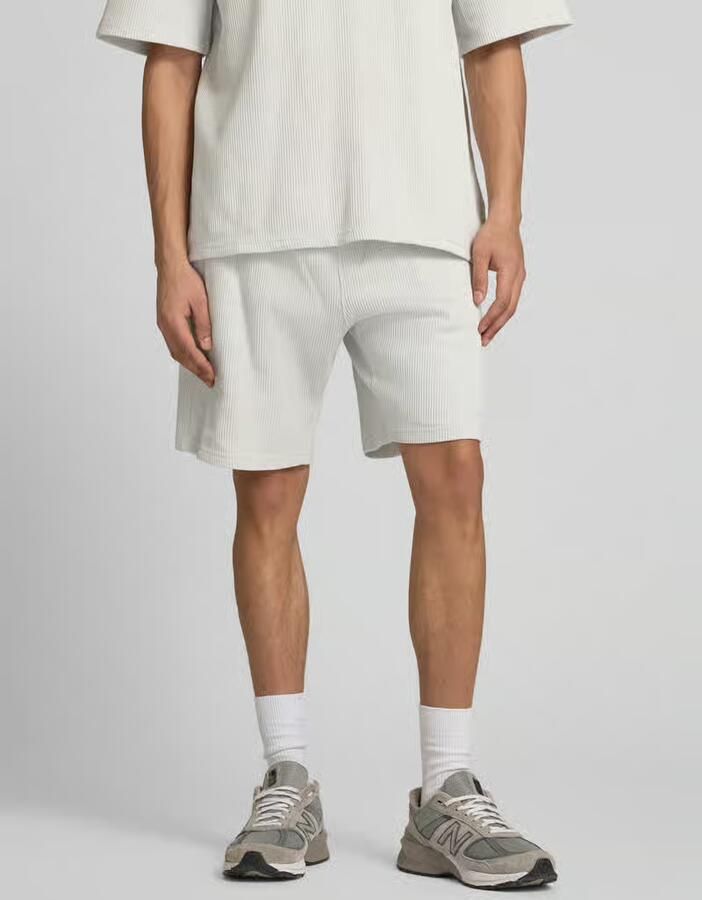 PEGADOR Sweatshorts met elastische band en gestikt logo - Foto 4