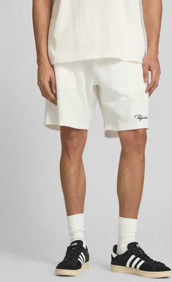 PEGADOR Sweatshorts met gestikt logo en elastische band - Foto 4