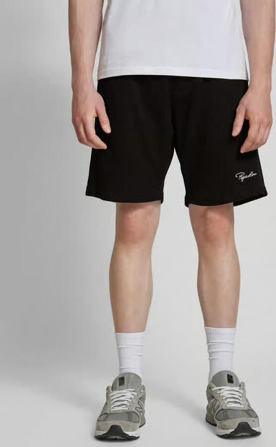 Pegador Sweatshorts met logostitching en steekzakken - Foto 3