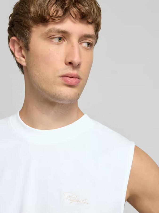 PEGADOR Tanktop met labelstitching en ronde hals