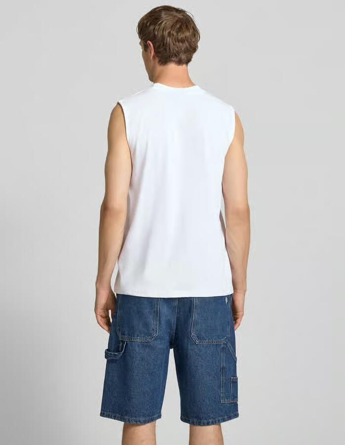 PEGADOR Tanktop met labelstitching en ronde hals