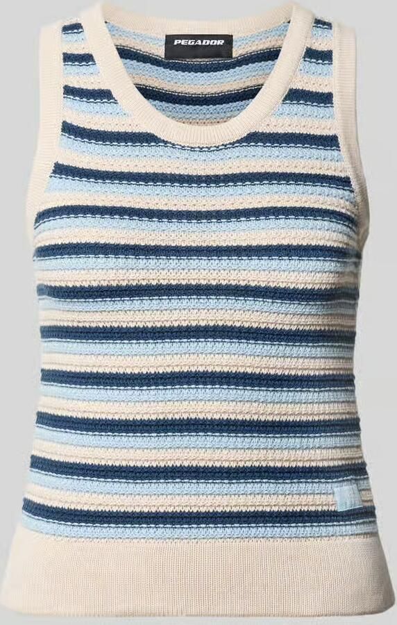 PEGADOR Tricottop in all-over look met ronde hals