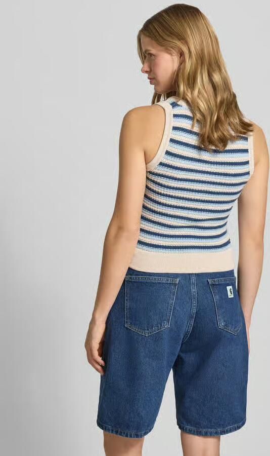 PEGADOR Tricottop in all-over look met ronde hals - Foto 2