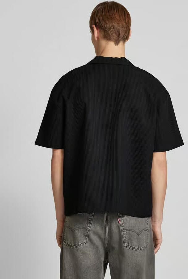 Pegador Troy Plissee Summer Shirt Men Overhemden zwart Maat XS Kleding - Foto 4