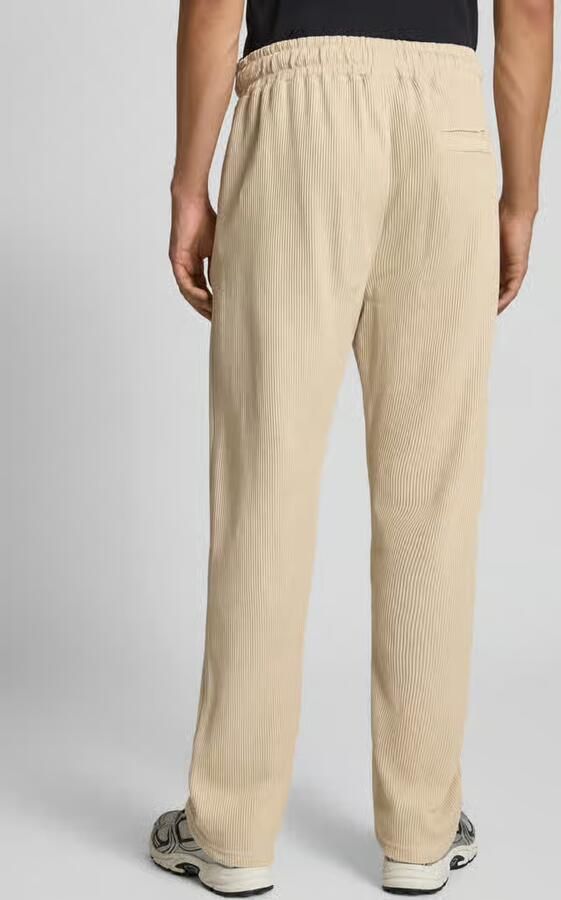 Pegador Wide fit sweatpants met logostitching model 'Rib'