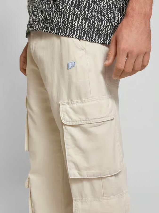 PEGADOR Wide leg cargobroek met labelstitching model 'PRETO' - Foto 2