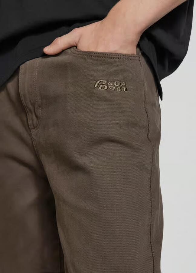 Pegador Wide leg jeans met labelstitching model 'WACO'