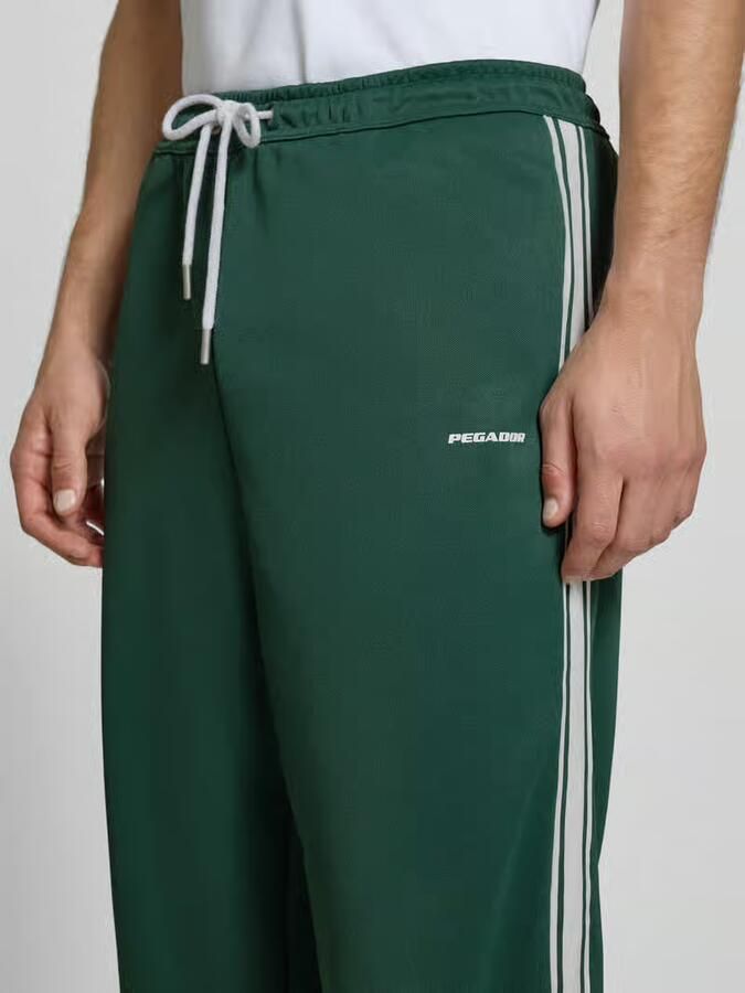 PEGADOR Wide leg-sweatpants met elastische tailleband