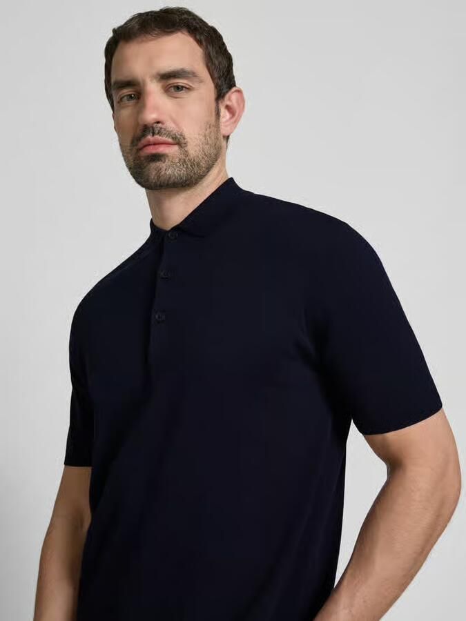 PEOPLE OF SHIBUYA Poloshirt met zijsplitten model 'NITO'