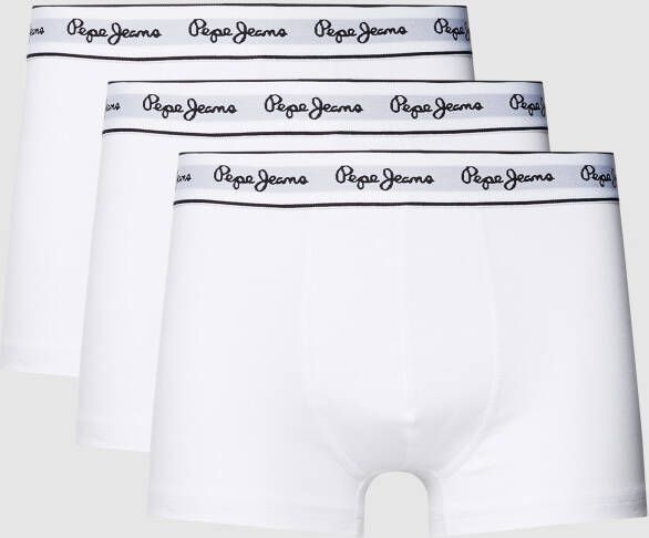 Pepe Jeans Boxershort met elastische band met logo in een set van 3 stuks