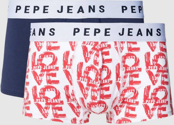 Pepe Jeans Boxershort met elastische band met logo in een set van 3 stuks model 'LOVE'