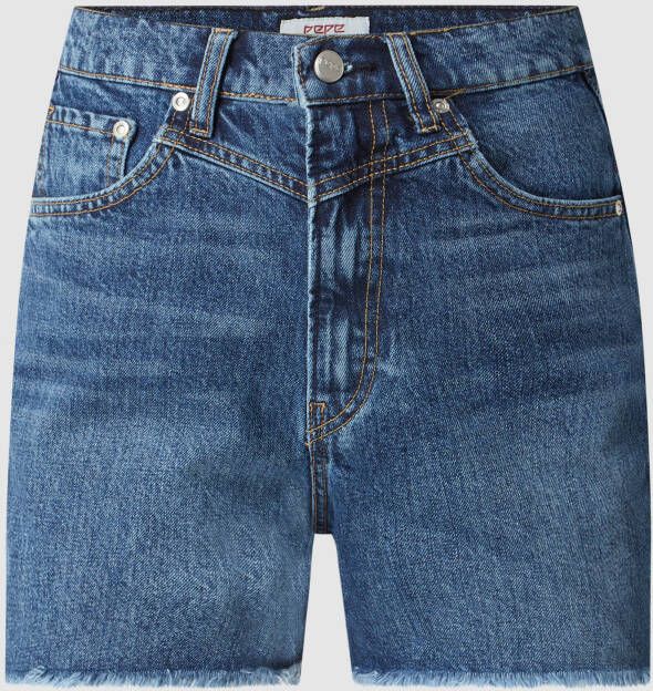 Pepe Jeans Korte high waist jeans met gerafelde zoom