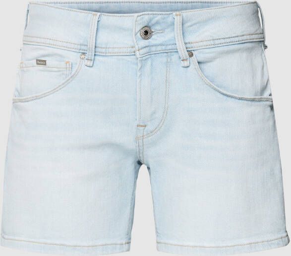 Pepe Jeans Korte jeans met labeldetail model 'SIOUXIE'