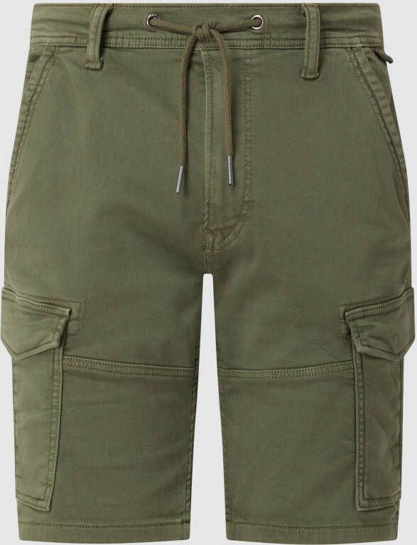 Pepe Jeans Korte regular fit cargobroek met stretch model 'Jared'