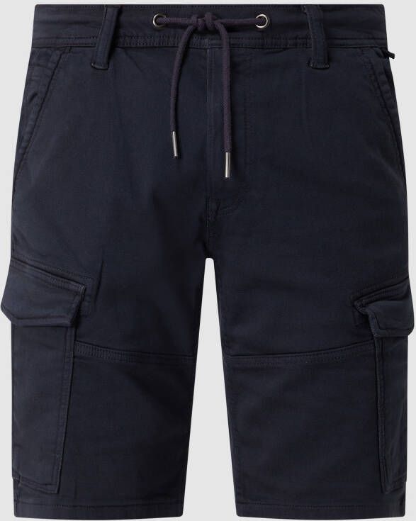 Pepe Jeans Korte regular fit cargobroek met stretch model 'Jared'