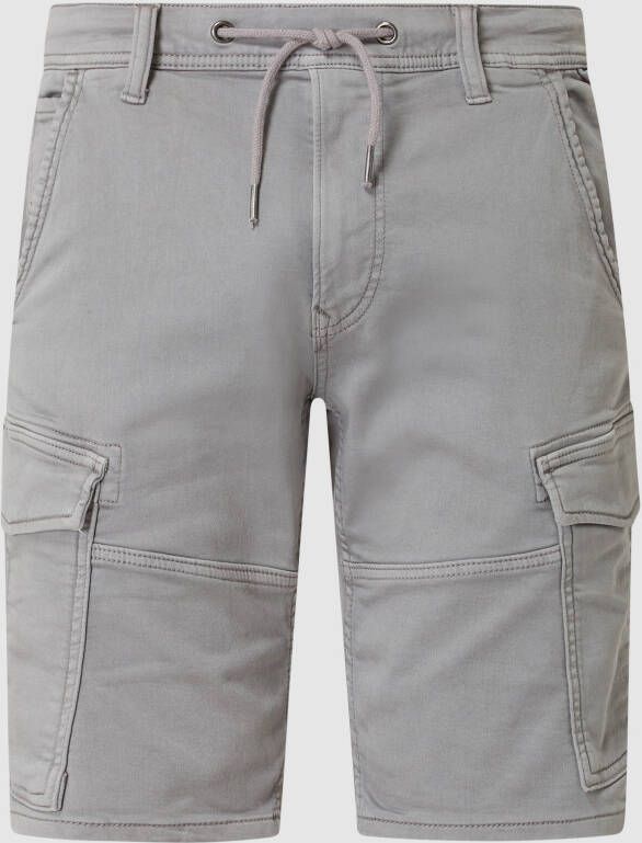 Pepe Jeans Korte regular fit cargobroek met stretch model 'Jared'
