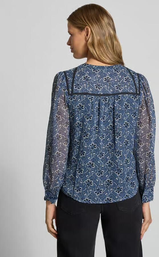 Pepe Jeans blouse met lange mouwen met semi-transparante mouwen model 'GANIA' - Foto 3