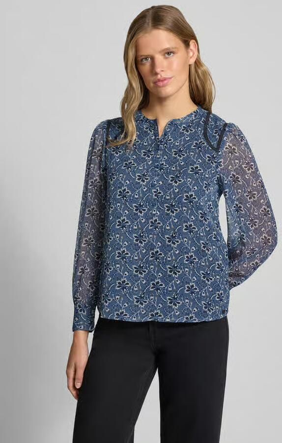 Pepe Jeans blouse met lange mouwen met semi-transparante mouwen model 'GANIA' - Foto 2