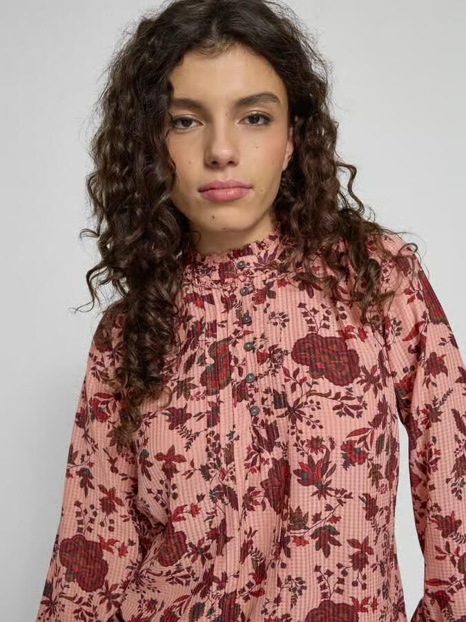 Pepe Jeans Blouseshirt met korte knoopsluiting model 'BELLA' - Foto 2