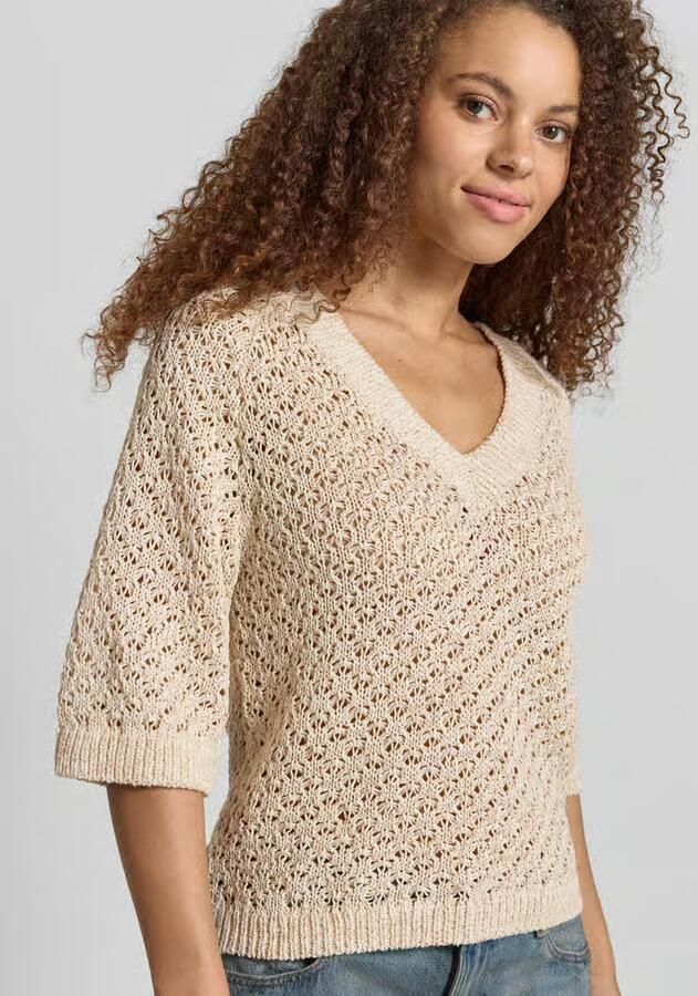 Pepe Jeans boxy fit gebreide pullover van katoenmix model 'AMBER'