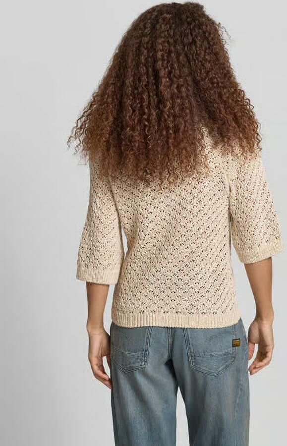 Pepe Jeans boxy fit gebreide pullover van katoenmix model 'AMBER' - Foto 2