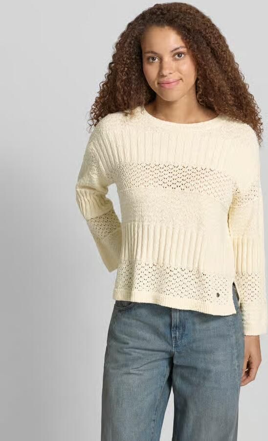 Pepe Jeans boxy fit gebreide pullover van puur katoen model 'ALAYA' - Foto 3
