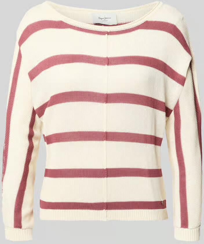 Pepe Jeans Boxy fit gebreide pullover van viscosemix model 'ALBERTA' - Foto 2