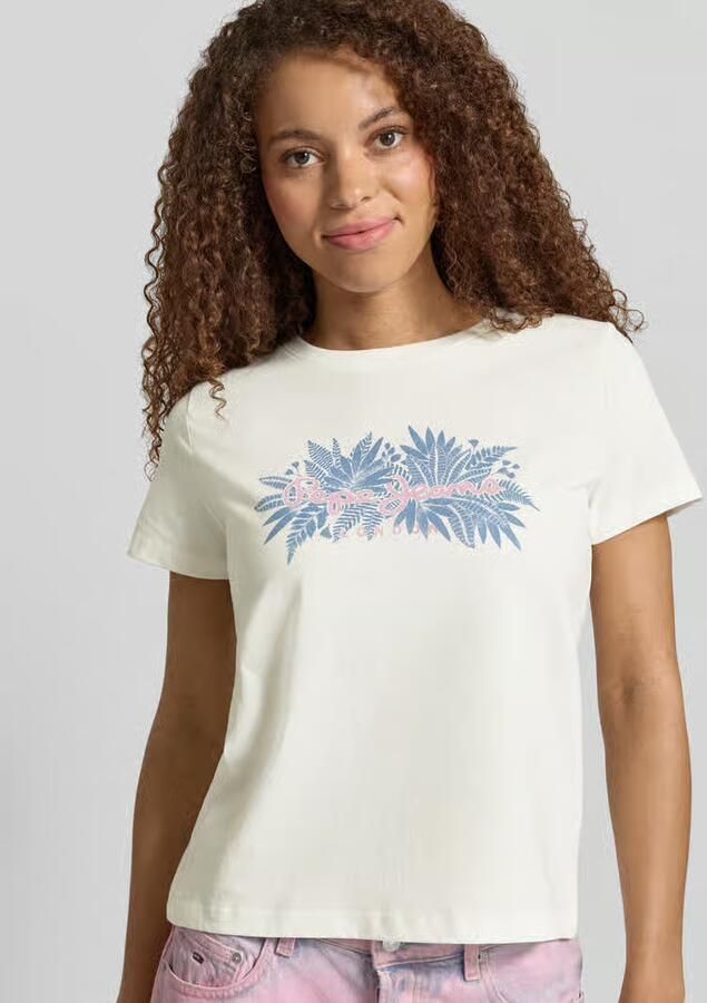 Pepe Jeans Boxy fit T-shirt van puur katoen model 'CRISTINA'