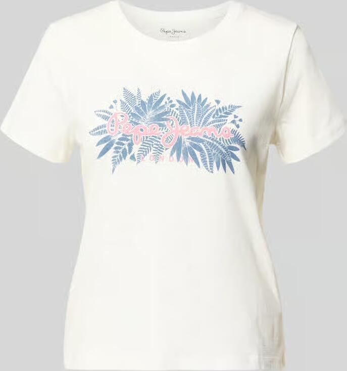 Pepe Jeans Boxy fit T-shirt van puur katoen model 'CRISTINA' - Foto 2