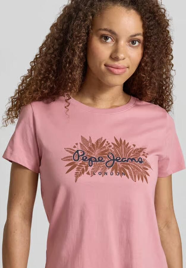 Pepe Jeans Boxy fit T-shirt van puur katoen model 'CRISTINA'