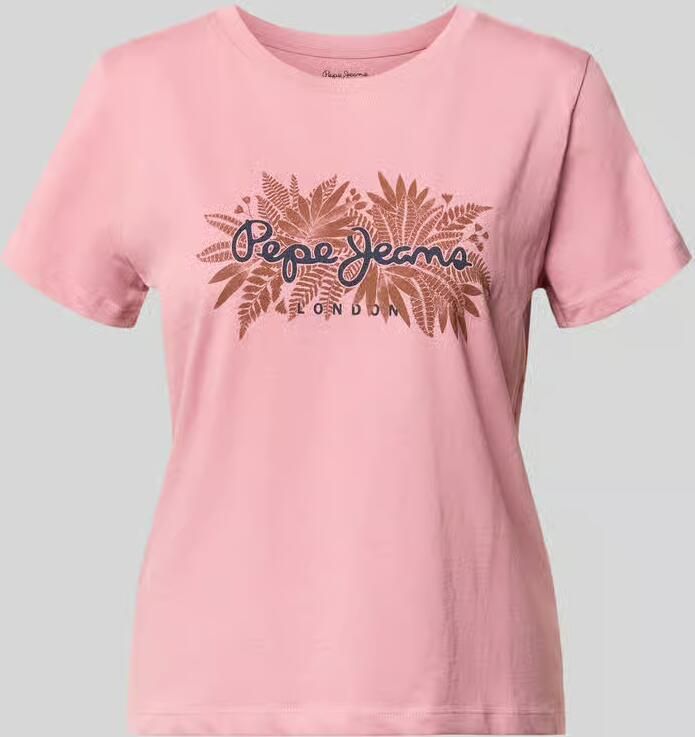 Pepe Jeans Boxy fit T-shirt van puur katoen model 'CRISTINA' - Foto 2