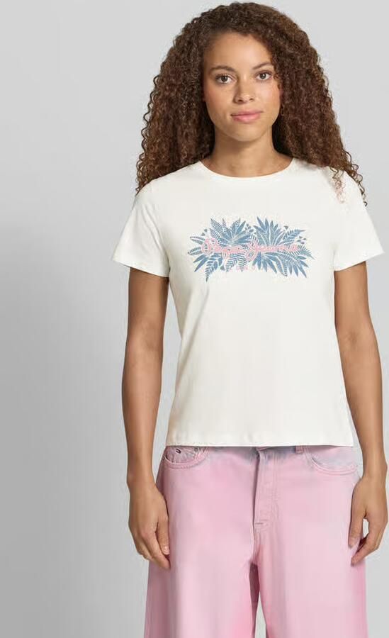 Pepe Jeans Boxy fit T-shirt van puur katoen model 'CRISTINA' - Foto 3