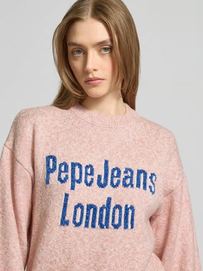 Pepe Jeans Gebreide pullover met ribboorden model 'NALA' - Foto 2
