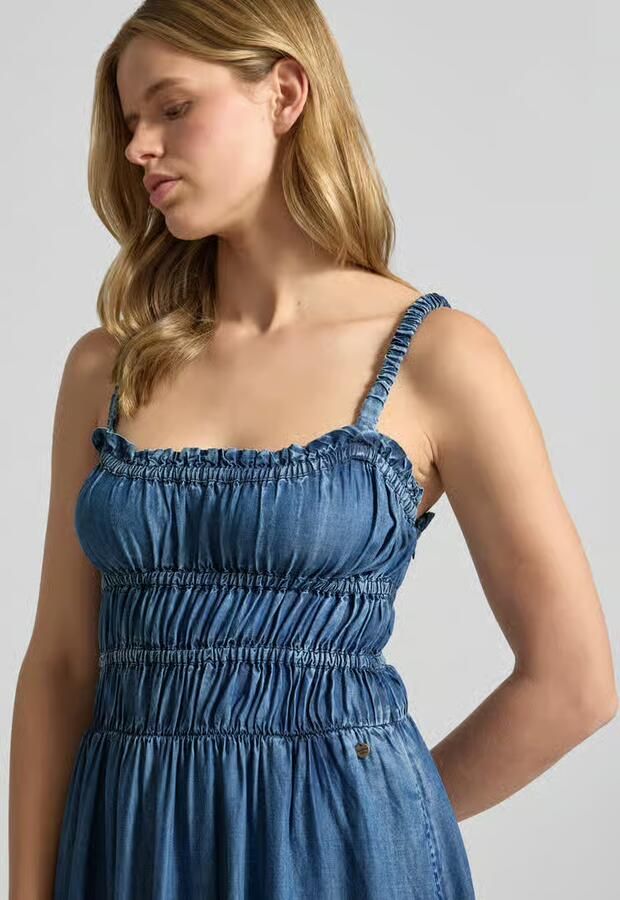 Pepe Jeans Getailleerde denimjurk van lyocell