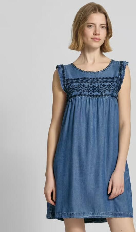 Pepe Jeans Getailleerde denimjurk van lyocell model 'CINDY' - Foto 2