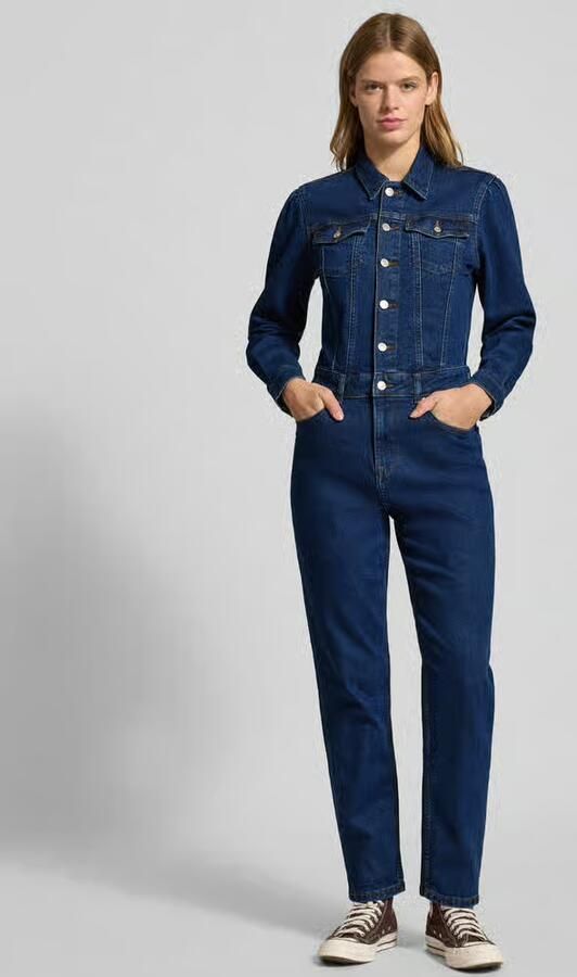 Pepe Jeans Getailleerde jumpsuit van katoenmix model 'VALA' - Foto 3