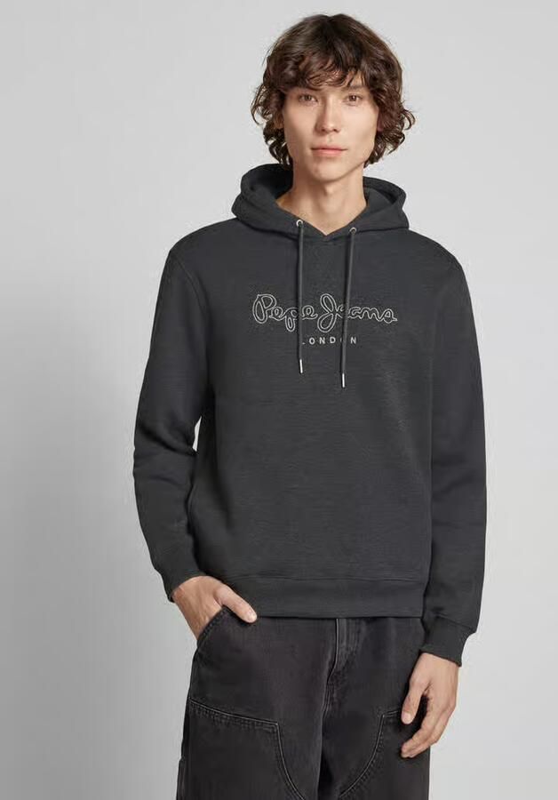 Pepe Jeans Hoodie met labelstitching model 'New Nouvel' - Foto 2