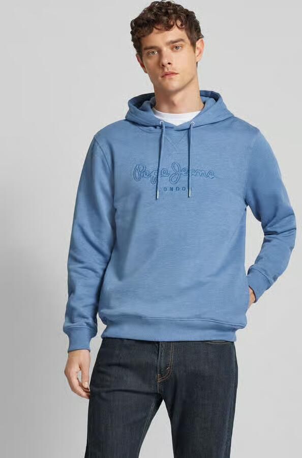 Pepe Jeans Hoodie met labelstitching model 'New Nouvel' - Foto 2