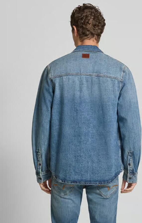 Pepe Jeans Loose fit jeansoverhemd van puur katoen