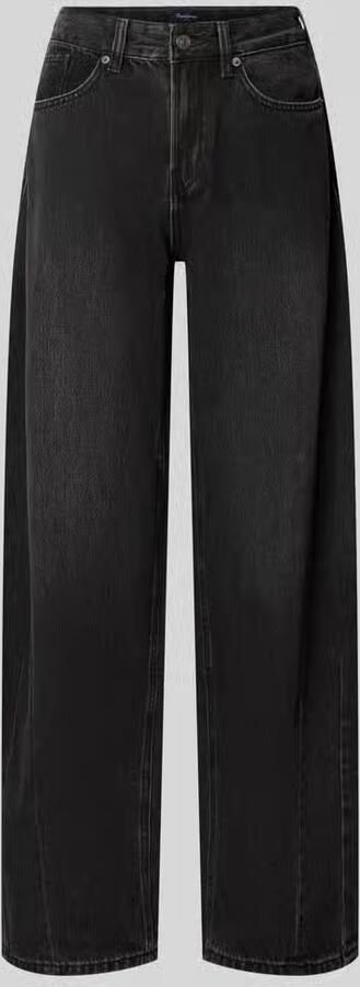 Pepe Jeans Low waist barrel jeans met dark wash