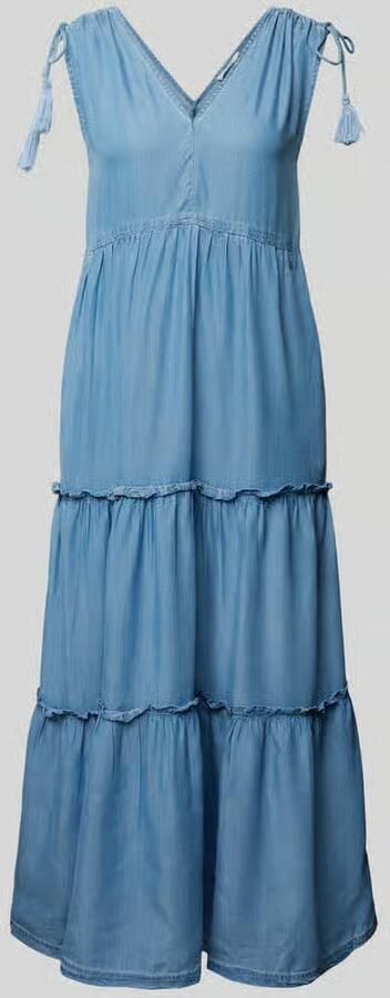 Pepe Jeans Midi-jurk met V-hals model 'EFFIE'