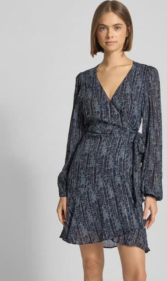 Pepe Jeans Nauwsluitende wikkeljurk met details van effectgaren model 'MAISA' - Foto 2
