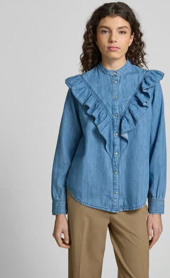 Pepe Jeans Overhemdblouse met drukknoopsluiting model 'KATIA' - Foto 2