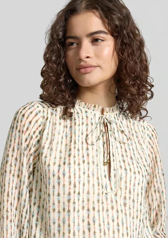 Pepe Jeans regular fit blouse met lange mouwen met all-over motief model 'FALINA'