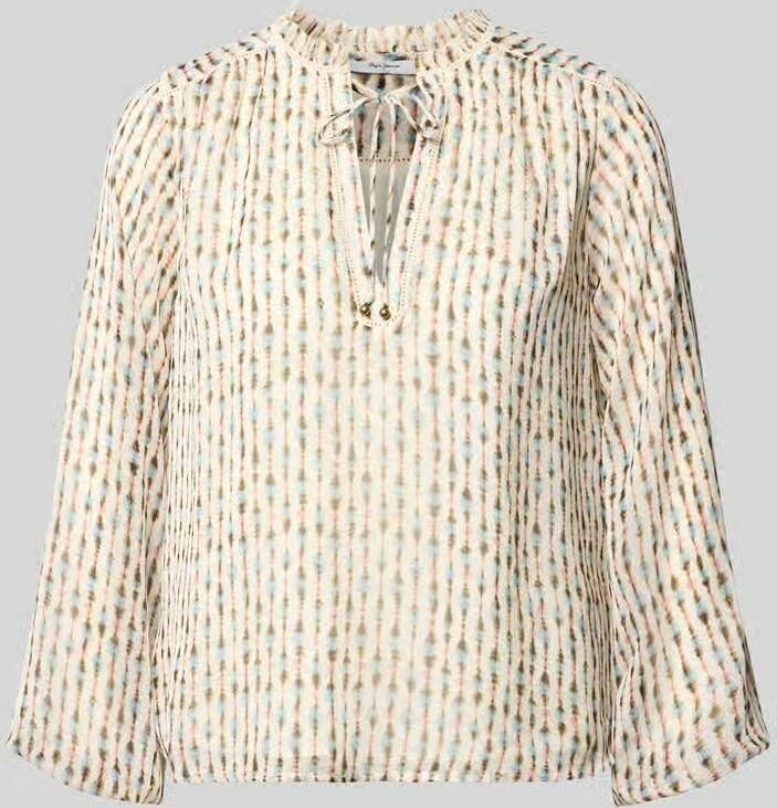 Pepe Jeans regular fit blouse met lange mouwen met all-over motief model 'FALINA' - Foto 2