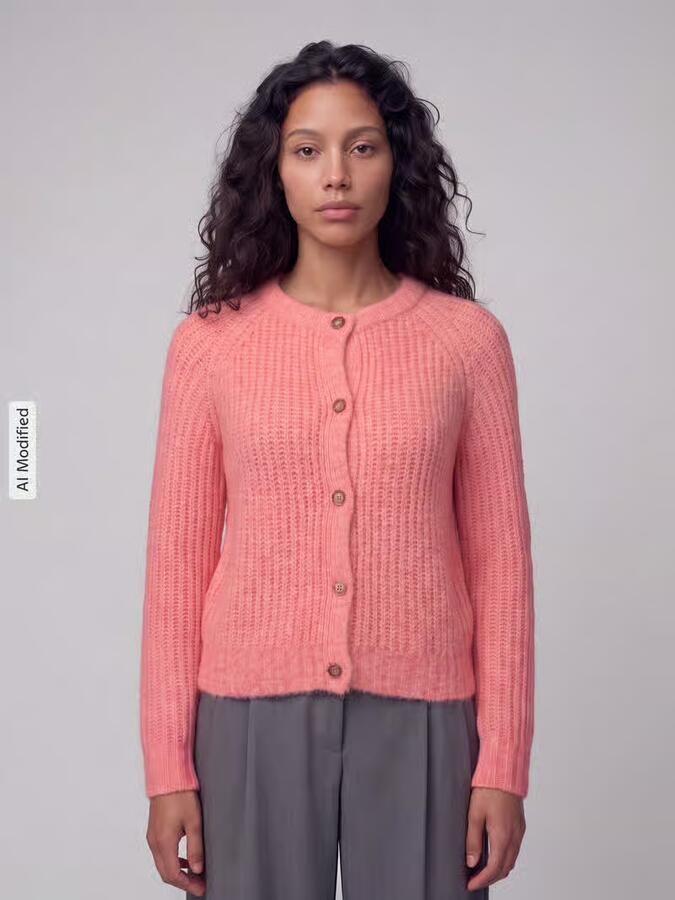 Pepe Jeans Regular fit gebreid jack met wol model 'ASHLEY CARDIGAN' - Foto 3